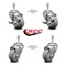 Service Caster 3 Inch Gray Polyurethane Wheel Swivel 10mm Threaded Stem Caster Brakes, 2PK SCC-TS20S314-PPUB-TLB-M1015-2-S-2 - alternate 5